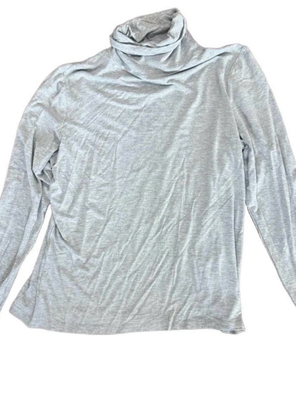 DG2 Diane Gilman Women’s M Gray Turtleneck Long Sleeve Stretch Rayon Top
